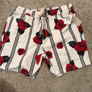 Fresh Red Rose Board Shorts